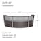 Linea Italia Reception Desk 71 in D X 46 in H, 11.9 ft W X Thermofused Laminate, Clear, Mocha ZUT317 - alternate 6